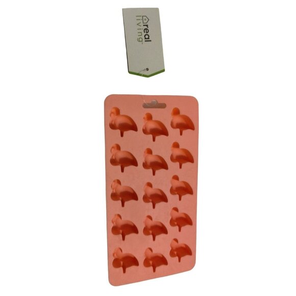 Pink Flamingo Silicone Ice Tray 15 cubes Luau Beach Tropical Coastal Barbiecore - Picture 4 of 4